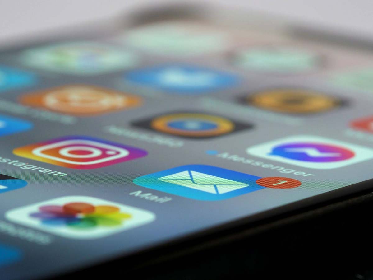 Icons on a smartphone screen